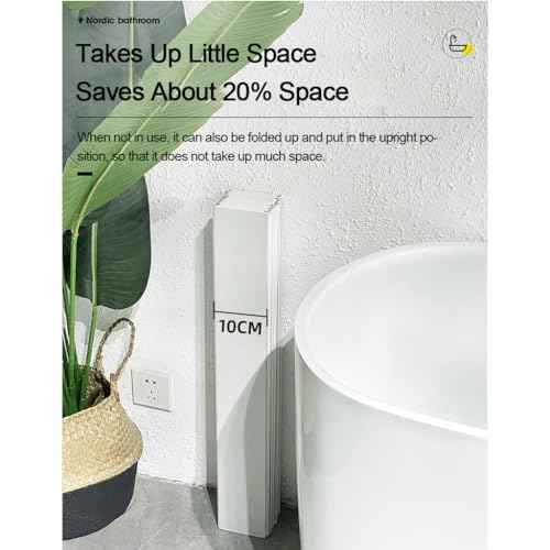 Adjustable Foldable Dust-Proof Bathtub Cover White,Waterproof Shutter Bathtub Tray & Laptop Desk 2 in 1 Fits Most Tubs,Modern Bath Tub Racks for Home (92x172CM(36.2"x67.7"), 0.47in Thick)