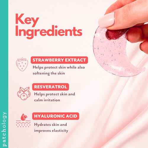 Patchology Serve Chilled Ros? Hydrating Under Eye Patches ? Hyaluronic Acid & Antioxidant-Infused Eye Masks to Reduce Dark Circles, Puffiness & Fine Lines - Ideal Skincare Essentials (5 Pairs)