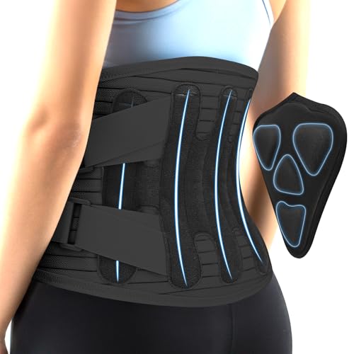 Back Brace for Lower Back Pain Relief,Lumbar Waist Support for women,Lower Back with 3D Lumbar Pad for Work Sports Sciatica, Scoliosis(Black，S)