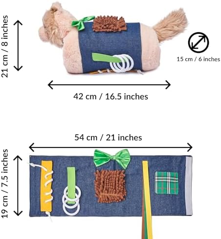 Fidget Muff Cat and Blanket for Elderly | Fidget Blanket for Dementia | Dementia Products for Elderly | Gift and Activities for Seniors with Alzheimer’s or Dementia | Sensory Fidget Toys
