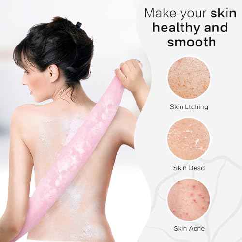 Yiclick Exfoliating Washcloth Towel [3 Pack], Japanese Exfoliating Wash Cloth, Korean Body Scrubber Exfoliator, Back Scrubber Washer for Shower Bath, Body Scrub African Net Sponge Loofah Luffa Colors