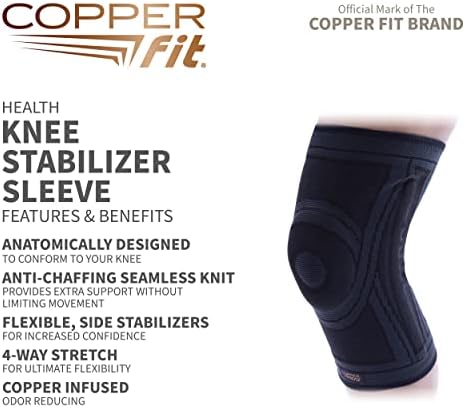 Copper Fit Health Knee Stabilizer Sleeve, Large/X-Large
