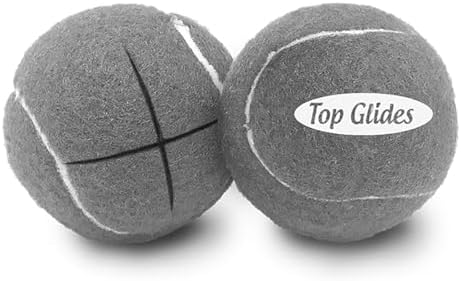 Top Glides 20PCS Pre-Cut Walker Tennis Ball Glides - 10 Pairs