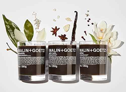MALIN+GOETZ Women's Dark Rum Candle, Dark Rum, Brown, 9.0 Fl Oz