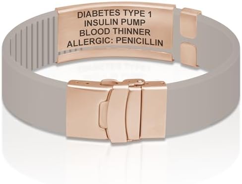 Divoti Custom Engraved Medical Alert ID Bracelet – Dual-Sided Laser Etching, Silicone Wristband, Stainless Steel Security Clasp – Adjustable & Trim-to-Fit – Emergency Medical Info Band for Men & Women