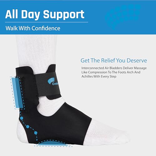 Step Free Plantar Fasciitis Brace - Massage-Like Ankle Compression for Daytime Heel Pain and Plantar Fasciitis Relief - Lightweight and Low Profile (Large)