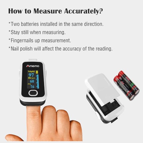 Pulse Oximeter,OLED Display Oxygen Monitor Fingertip,Blood Oxygen Saturation Monitor(SpO2) with Carrying Case,Silicone Cover