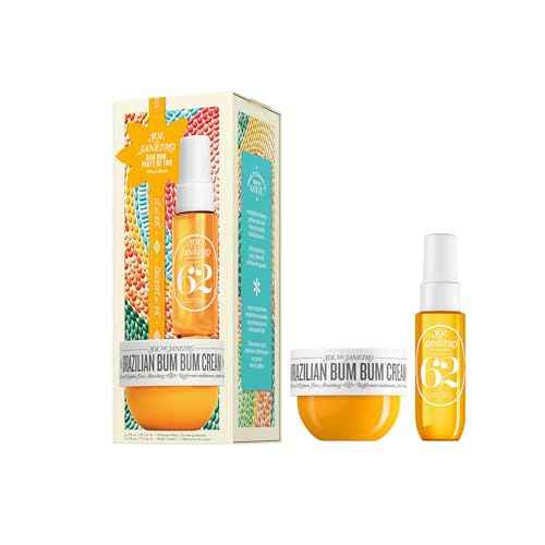 Sol de Janeiro Party of Two Beauty Gift Set | Travel Size Body Cream & Perfume Mist Minis | Limited Edition Holiday Set | $36 Value