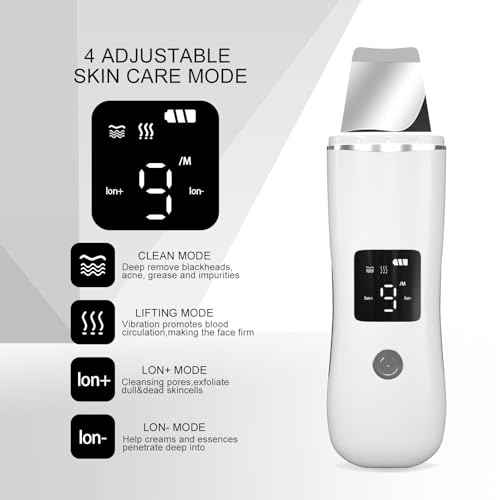 Face Scrubber Skin Spatula - Blackhead Remover with 4 Modes, Pore Extractor Face Spatula Deep Cleansing for Facial Skincare Women Gift