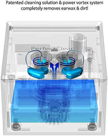 PerfectClean Hearing Aid, Earbud, Airpod Cleaner Kit | All-in-One Electronic Washer & Dryer Safely Cleans, Dries & Dehumidifies in 1 Hour | Removes Earwax, Dirt, Sweat, Moisture | UV-C Light Box
