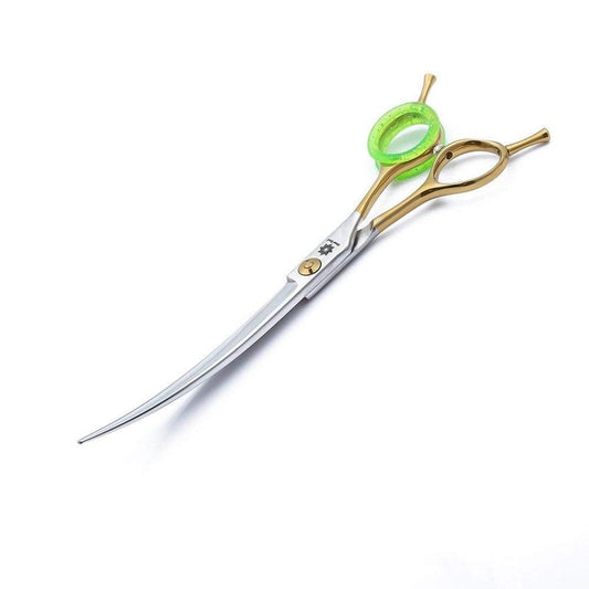 7 inch Barber Scissors Shear Curved - Hair Cutting Scissors Two-way Bent Blade Scissor Japanese 440C Steel - Hair Stylists Shears with Twin Tail