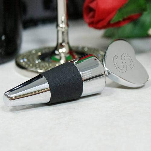 Personalized Heart Shaped Silver Bottle Stopper Custom Photo/Quote