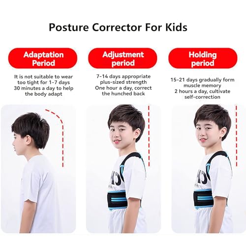 Posture Corrector For Kids - Back Brace Posture Corrector - Spine Corrector, Adjustable Upper Back Posture Brace, Prvent Children Humpback (Pink, M)
