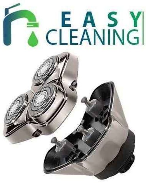 Skull Shaver Pitbull Silver PRO Along with 3 Head Replacement Blade, Male Grooming Kit