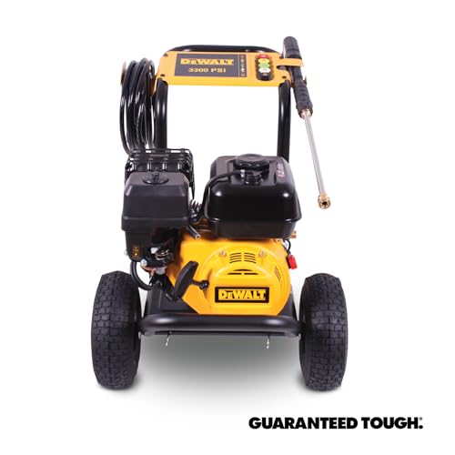 DeWalt 3300 PSI Gas Pressure Washer, 5 Nozzles, Spray Gun, Wand, 25-ft. Hose, DXPW3300-S, 49-State