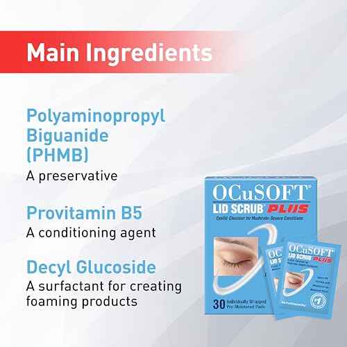OCuSOFT Lid Scrub PLUS 35 - Pre-Moistened Leave-On Eyelid Wipes for Moderate to Severe Conditions - Moisturizing Eyelid Cleanser for Maximum Relief - 35 Count
