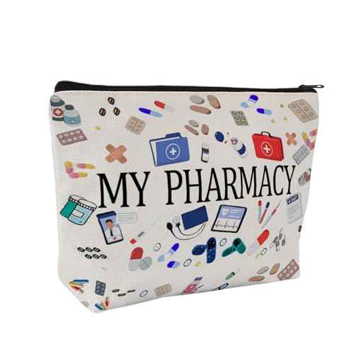 Medicine Storage Pouches, Makeup Bag for Travel - Zipper Cosmetic Storage Bag with Vibrant Designs, Multi-Use Functionality (Gift for Birthdays, Graduation, Christmas) (Style I)