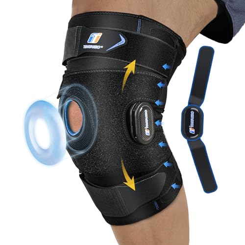 Hinged Knee Brace, Knee Braces for Knee Pain with Dual Metal Side Stabilizers and GEL Patella, Knee Support for Relieve ACL, MCL, Meniscus Tear, Arthritis, Tendon Pain, Knee Brace for Men and Women