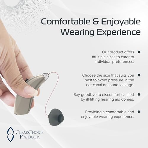 Hearing Aid Domes, Closed Domes for Hearing Aids, 10Pcs Resound Hearing Aid Domes (Medium)