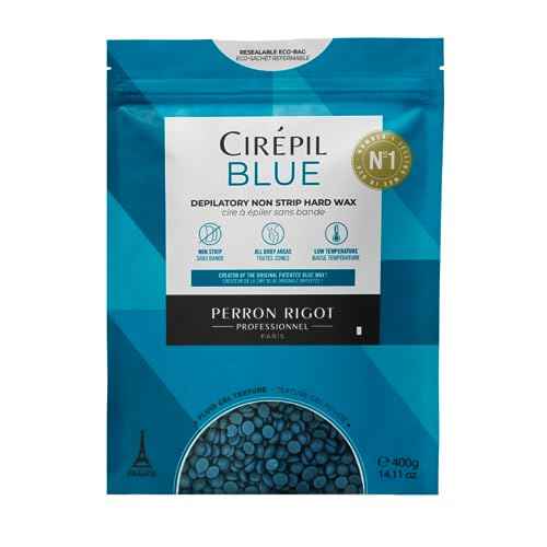 Cirepil - Blue - 400g - 14.11 oz Wax Beads Bag - All-Purpose, Unscented & No Strip Needed - Perfect for Sensitive Skin - Fluid Gel Texture, Easy Removal, Peel-Off Wax