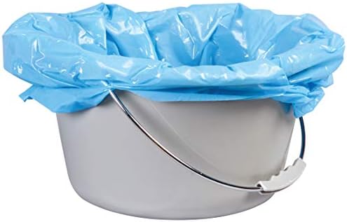 Carex Commode Liners, 21 Liners - Fits Most Commodes, with Absorbent Powder, Holds 2 Quarts Liquid, Disposable - 7 Toilet Liners/Box, Pack of 3.