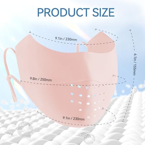 UV Face Mask Sun Protective UPF 50+ Ice Silk Washable Reusable Face Cover Elastic Breathable Golf Sports Face Mask