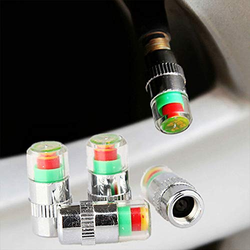 Tire Pressure Monitor Valve Stem,Baceyong 4Pcs Set Car Wheel Pressure Caps 36 PSI Tire Air Monitor Tyre Sensor Valve