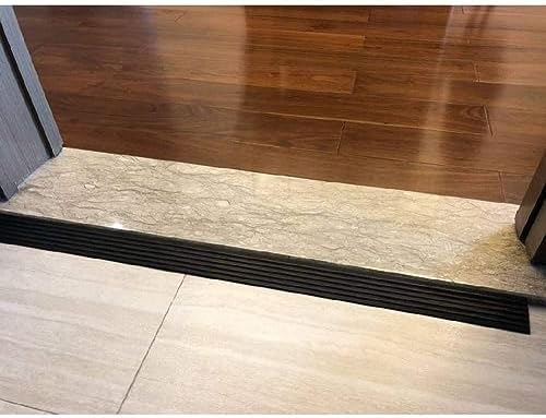Bilaida 0.8" Rise Solid Rubber Threshold Ramp, 1500 LBS Capacity, 39" Wide Non-Slip Wheelchair Ramp for Doorway Indoor or Outdoor, Bathroom, Garage and Supermarket Entrance, Cuttable Black (0.8"H, 1)