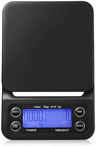 XAWSOP Electronic Scale Digital Kitchen Scale, High Precision with Thermometer Timer Tare LCD Display Instant Read Anti-Slip, Suitable for Kitchen,