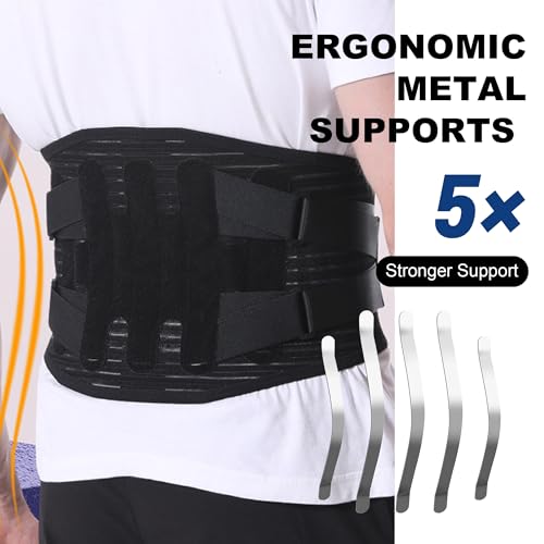 Back Brace for Lower Back Pain Relief,Lumbar Waist Support for women,Lower Back with 3D Lumbar Pad for Work Sports Sciatica, Scoliosis(Black，S)