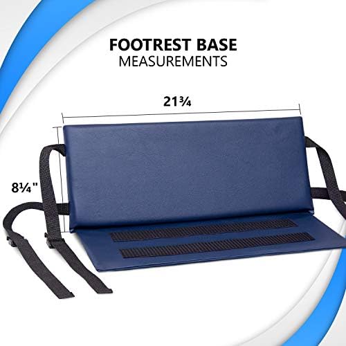 NYOrtho Wheelchair Foot-Rest Extender Elevating Pad - Leg Cushion Protector | Secures Easily with Quick-Release Strap Seat Widths 22" - 24", 3" Foot Platform - Made in USA