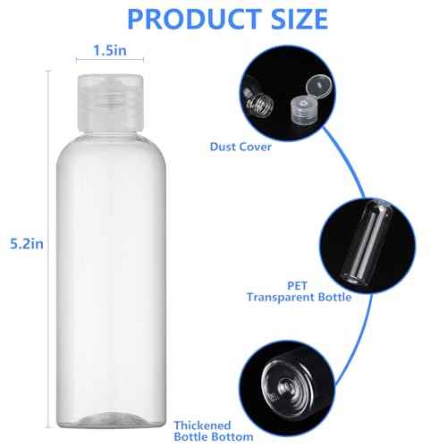 14 Pack Travel Bottles for Toiletries - TSA Approved Leak-Proof Squeezable Containers for Shampoo, Conditioner, Lotion, and Body Wash - Convenient and Practical Travel Accessories