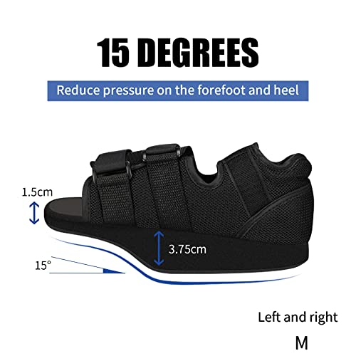 GHORTHOUD Offloading Post Op Shoe Forefoot Foot Shoes for Broken Toe Surgery Non Weight Medical Shoes for Men and Women（Large）