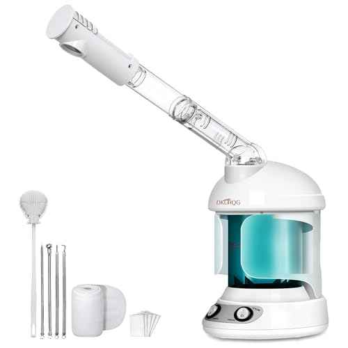 Facial Steamer, Nano Ionic Face Steamer for Facial Deep Cleaning Portable Ozone Steamer with Extendable 360¡Æ Rotating Arm, Humidifier for Home Salon Spa or Personal Care (Blue)