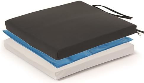 Protekt Breathable Gel Wheelchair Cushion with Straps - 16" x 16" x 2"