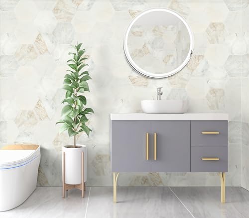 MSI Arabescato Venato 8 in. x 9 in. Hexagon Honed Marble Mosaic Tile for Kitchen, Bathroom Use; 2 Pack of 97 Pieces