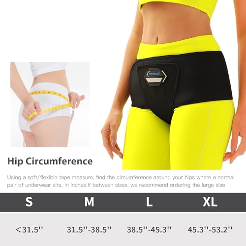 Pregnancy & Maternity Belt with Compression Groin Band - For Hernia, Pelvic Floor Pain Prolapse Belly Band with Groin Straps Uterine Prolapse (Medium)