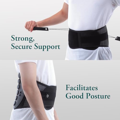 Lumbar Support Back Brace (Official) - Enhances Comfort, Breathable Design, Lower Back Belt, Posture and Spine Support (XL size, 38-45 in)