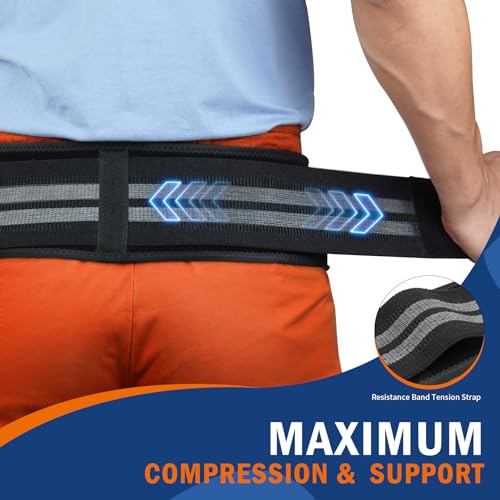 FEATOL SI Sacroiliac Belt for Sciatica Pain Relief-Extra Compression Support Hip Brace for Pelvic, Sciatica, Trochanteric, SI Joint Belt for Men Women-Medium