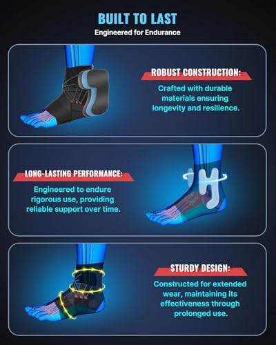 Fit Geno Ankle Brace for Sprained Ankles - Adjustable Breathable Support with Quick-Release Straps for Pain Relief and Swelling Reduction for Men and Women (Left XL/XXL, Ankle size 10.2''-11'')