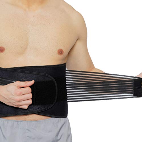NeoTech Care Neoprene Back Brace for Optimal Support and Pain Relief - Adjustable Compression Belt for Lumbar Stability - Comfortable and Breathable Lower Back Support (Blue, Size XL)
