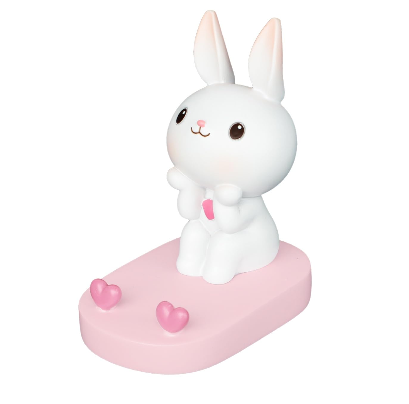 HKSICHENGKEJI Cute Bunny Phone Stand Holder Adorable Rabbit Cell Phone Stand Desk Decoration Ornament Funny Cartoon Animal Mobile Phone Holder Gift for Home Office