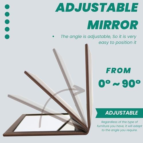 Adjustable Vitrectomy Mirror - Large Size, Brown, Face Down Mirror, Watch TV During Eye Surgery Recovery