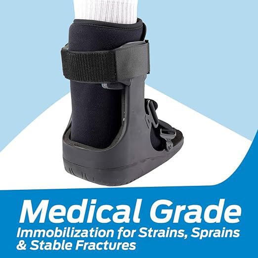 Centec Walker Boot (Non-Air) - Medical Grade Immobilization for Strains, Sprains & Stable Fractures | Breathable Material (Low Top, High Top) (LOW TOP/XS)