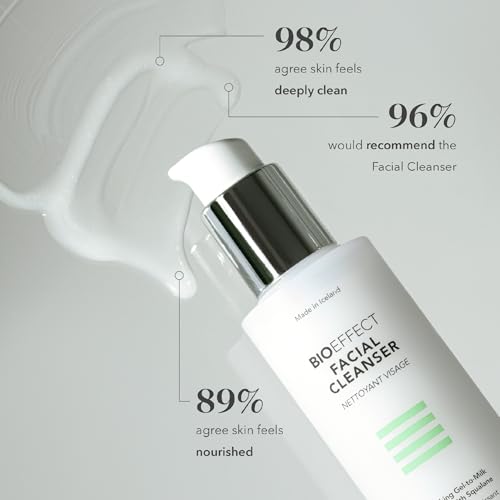 Bioeffect Facial Cleanser, Gel-to-Milk Face Wash & Gentle Makeup Remover with Moisturizing Squalane