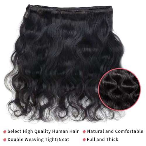 12A Human Hair Bundles Body Wave Bundles Human Hair 14 16 18 20 Inch 100% Unprocessed Brazilian Virgin Hair Body Wave 4 Bundles Human Hair Extensions for Women