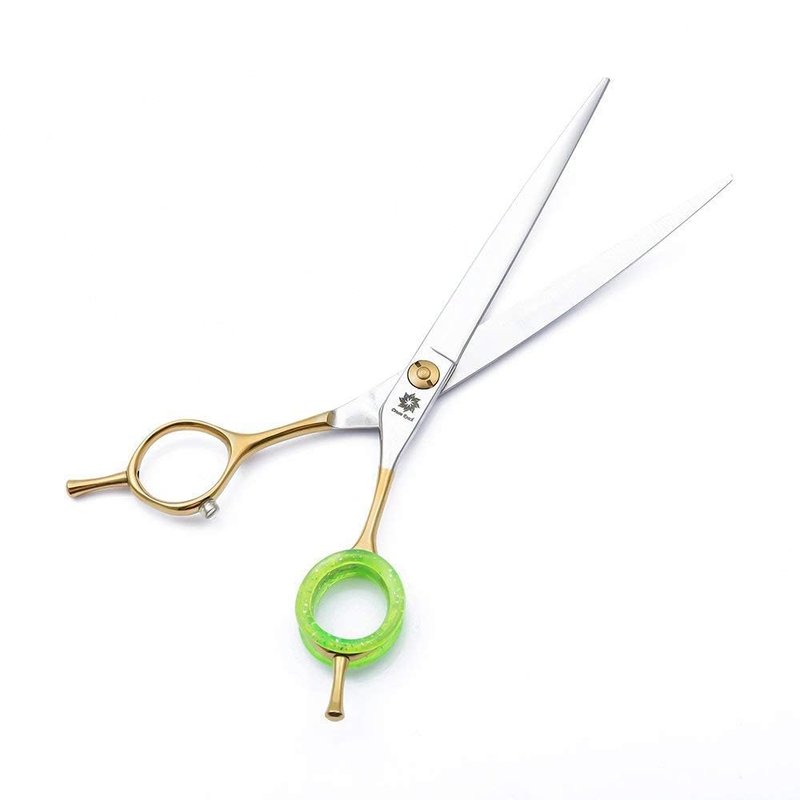 7 inch Barber Scissors Shear Curved - Hair Cutting Scissors Two-way Bent Blade Scissor Japanese 440C Steel - Hair Stylists Shears with Twin Tail