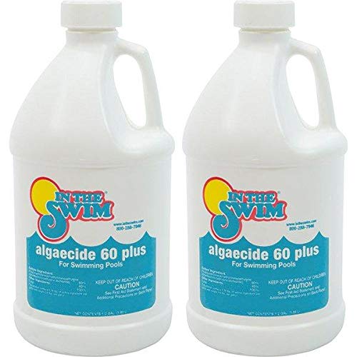 In The Swim Algaecide 60 Plus for Swimming Pools - Non-Metallic, Low Odor, Non-Foaming Algae Bloom Preventative - Chlorine Sanitizer Compatible - 1 Gallon