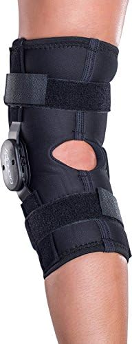 DonJoy Deluxe Hinged Knee Brace, Drytex Wrap Around, Open Popliteal, Small