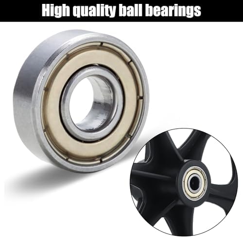 2 Pcs Walker Wheels Replacement 8 Inch Solid Wheelchair Front Wheels, Anti-Slip Rollator Replacement Wheels for Wheelchairs, Rollators, Walkers